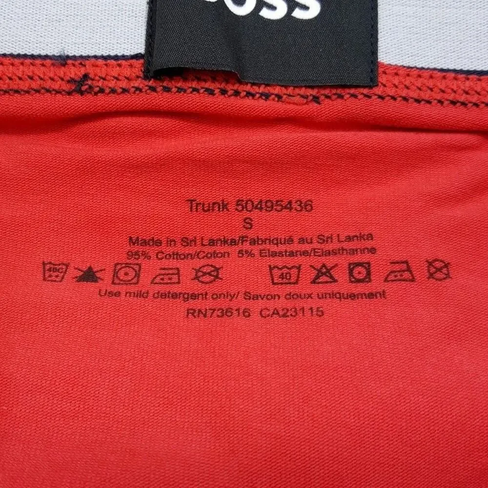 HUGO BOSS Mens Boxer Briefs 3-Pack Small Power Trunk Cotton Stretch Logo
